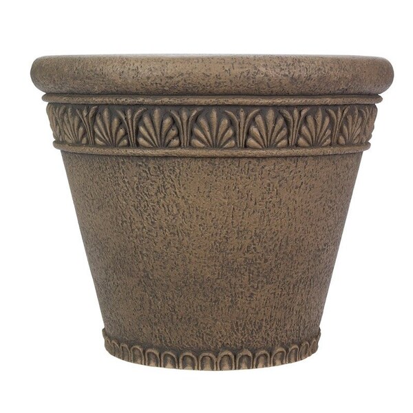Living Accents Southern Planter 15 "" Polyurethane Foam Stone Color FPU